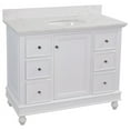 thumbnail image 6 of Bella 42" Bathroom Vanity with White Cabinet and Engineered Marble Top, 6 of 7