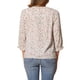 thumbnail image 3 of Inspire Chic Outfit Blusa Bohemia para Mujer con Estampado Floral, Cuello con Lazo, Manga 3/4, Tops Casual XS Beige Rojo, 3 of 6