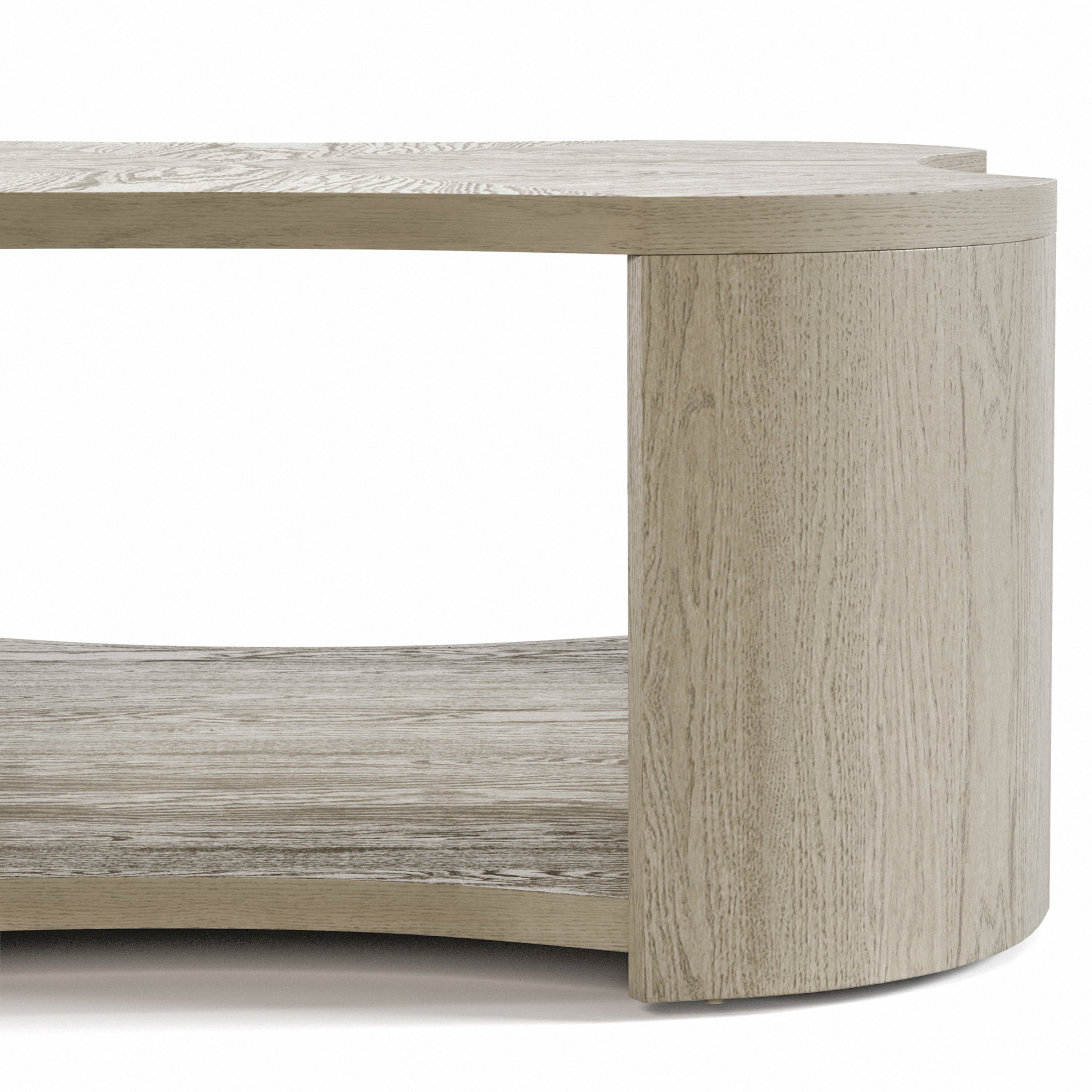 Furniture of America Cheri Modern Solid Wood Coffee Table with 1-Shelf and Casters, Oak