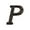 P, variant on Vrorvz DIY Wrought Iron Alphabet Letter Set for Home Garden Decor Metal Industrial Style Antique Textured Includes Screws Customizable Signage Personalized House Numbers