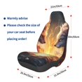 Noikeo Red And White Flame Fox for Automotive Seat Covers for Cars