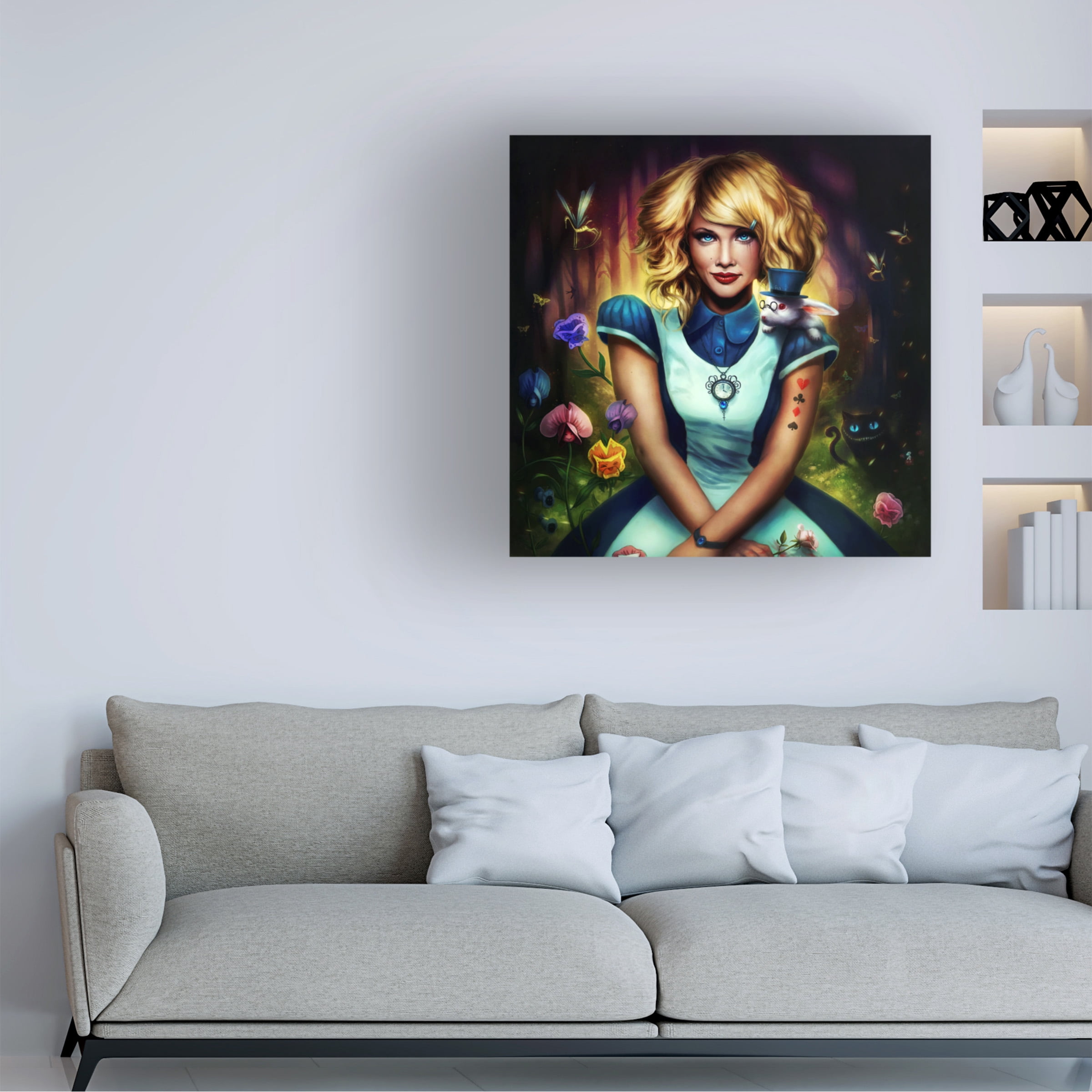 Trademark Fine Art 'Alice in Wonderland' Canvas Art by JoJoesArt