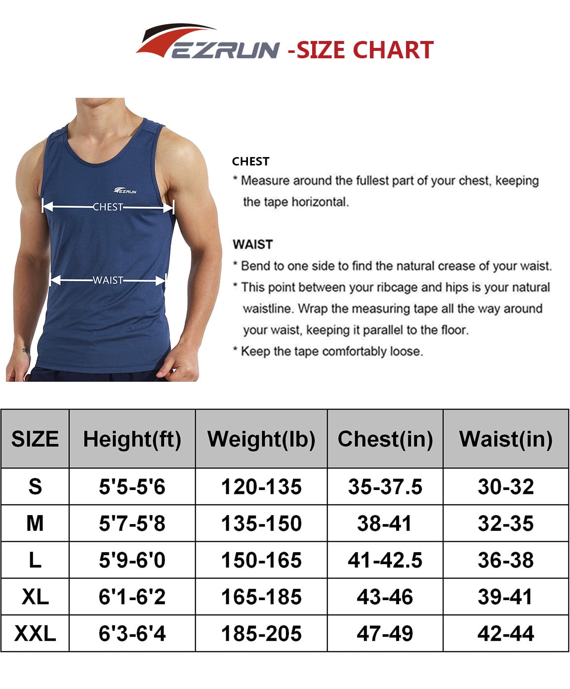 EZRUN Men's Quick Dry Sport Tank Top for Bodybuilding Gym Athletic Jogging  Running,Fitness Training Workout Sleeveless Shirts