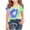 Dark Blue, variant on Yellow Tie Dye Shirt for Girls, Sunny Spiral Pattern Soft Polyester Spandex Short Sleeve Crew Neck Tee, Summer Top for Little Girls Big Girls,Size 5-6 T