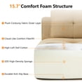 thumbnail image 6 of CKEASEAN Modular Sectional Sofa Corner Cloud Couch, 7 Seater Oversized V Shaped Boneless Couch with 2 Movable Ottoman, Corner Sectional Couches for Living Room, Big Comfy Corduroy Modular Sofa, 6 of 27