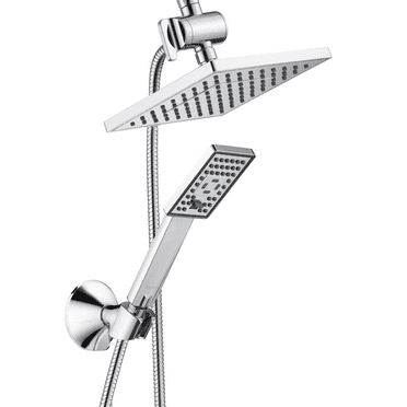 NEW BRIGHT SHOWERS Rain Shower Head with Handheld Combination Set PSS1807-01