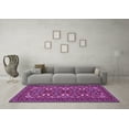 thumbnail image 3 of Ahgly Company Machine Washable Indoor Round Persian Purple Traditional Area Rugs, 3' Round, 3 of 4