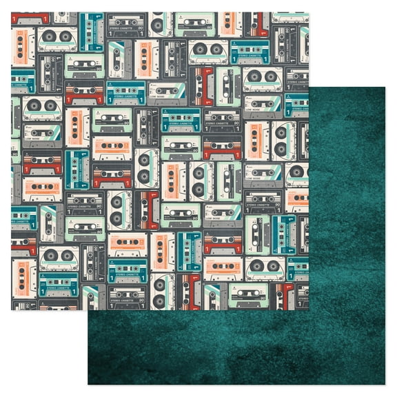 Cedar House Double-Sided Cardstock 12"X12"-Cassettes