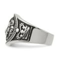 thumbnail image 3 of Auriga Fine Jewelry Stainless Steel Antiqued and Polished Lion Men's Ring Size 10, 3 of 7