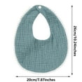 thumbnail image 3 of Baby Muslin Bandana Drool Bibs for Boys Girls Adjustable Baby Bibs Set Sky Blue 0-2 Years, 3 of 4