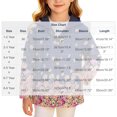 thumbnail image 4 of YUANxueke Girls Hoodie Windbreaker Printed Full Zip Jackets Casual Outdoor Fashion Windproof Jacket with Pockets,Blue,3-4 Years, 4 of 8