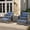 Dark Blue, variant on Sobaniilo 5 Piece Patio Furniture Set,Outdoor PE Wicker Patio Chair Two with Ottoman Underneath, Wicker Lounge Chair with Side Table, Beige