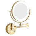 thumbnail image 1 of LED Vanity Mirror, Rotatable Personal Vanity Mirror, Folding Wall-mounted Mirror With Light, Bathroom Double-sided High-definition Vanity Mirror ,Widely Use, 1 of 5