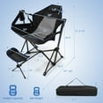 thumbnail image 2 of Gymax Hammock Camping Chair w/ Retractable Footrest & Carrying Bag for Camping Picnic Black, 2 of 10