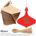 thumbnail image 3 of Inkdotpot 40pcs Wooden Ornament with Holes 3.5" Unfinished Predrilled Natural Wood Slices for Crafts Wooden DIY Christmas Ornaments Hanging Rope Included, 3 of 7