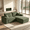 Green, variant on Gericco 79" Boneless Couch, L-Shaped Comfy Cloud Modular Sectional with Corduroy Cover, Memory Foam Small Capacity for Living Room Bedroom,Green