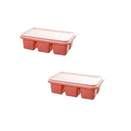 

ADVEN 2 PCS Ice Tray Equipment Block Holding Box Making Accessory Refrigerator Simple Lidded Mold Kitchen Gadget Icing Mould