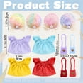 thumbnail image 3 of RUINIXCW 7 Inch Desk Goose Outfits 4Sets Desk Duck Outfit Mini Porch Goose Outfit  for Desk Goose Figurine Spring Summer Desk Goose Clothes and Hat Set (No Goose), 3 of 9