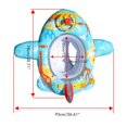 thumbnail image 4 of Flotador de piscina para bebé, anillo de natación inflable de PVC con forma de avión de dibujos animados con volante de asiento de seguridad para niños, ayuda para entrenamiento de natación en piscin, 4 of 8