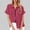 Hot Pink, variant on Ladies Shirts Summer Tennis Top for Women Versatile Women Summer Shirt with Zip Front Solid Tennis Tops for Everyday Casual Wear Pink S