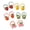 10 pieces of glossy, variant on Pack of 10 Elastic Hair Scrunchies for Toddler with Colorful Flower and Fruit Pendant for Children Spring Everyday Wear