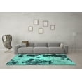 thumbnail image 3 of Ahgly Company Indoor Rectangle Abstract Turquoise Blue Modern Area Rugs, 8' x 10', 3 of 4