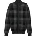 thumbnail image 1 of Tasso Elba suÃ©ter de punto con cremallera para hombre, negro, XX-Large Tasso Elba Tejer, 1 of 1