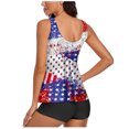 thumbnail image 4 of WEAIXIMIUNG Robe de Couverture de Maillot de Bain pour Femmes Tankini d'Été Maillot de Bain Deux Pièces Imprimé Bretelles Shorts Maillot de Bain Deux Pièces (2) S, 4 of 5