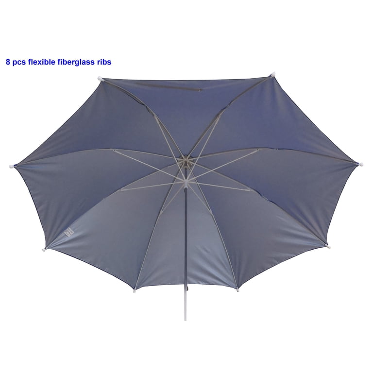 Mainstays Blue Clip-On Beach Chair Umbrella, UV Resistant photo 5