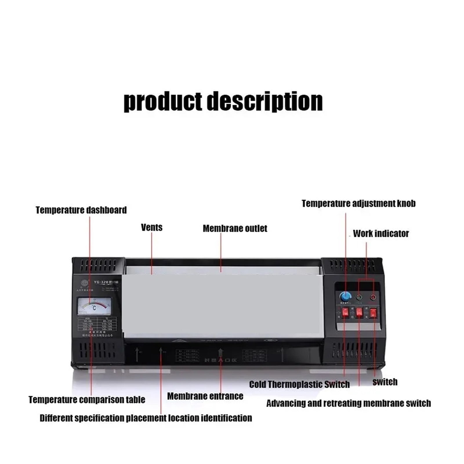 YG-320 Professional Office Plastic Packaging Machine Laminating Machine A3/A4 File Photo Plastic Packaging Laminating Machine