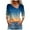 Navy, variant on LOVZFMLL Women's Tops Ombre Fashion Casual Button Streetwear Dressy, Going Out Tops V-Neck 3/4 Sleeve Relaxed Fit Blouse Fall Outfits for Women 2025