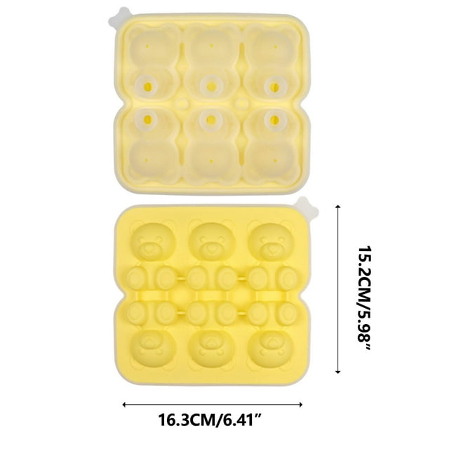 6-Hole Teddy Bear Ice Milk Tea Beverage Whiskey Ice Box Whiskey Ice Cubes