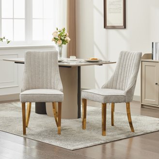 Haplized Velvet Dining Chairs Set Of 2 - Modern Upholstered Barrel Chairs With Chrome U-Base, Black