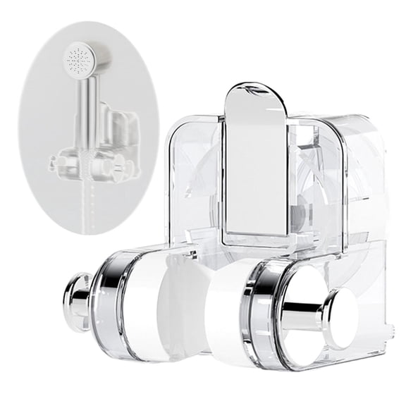 Tongina Shower Holder Shower Bracket Adjustable Angle Multifunctional Shower Spray Holder Shower Head Holder for Home Apartment Kids Transparent