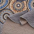 thumbnail image 6 of 3-Piece Full/Queen Size Bedspread Coverlet Set - Gray Mandala Quilt with 2 Pillow Shams, Microfiber, 6 of 6