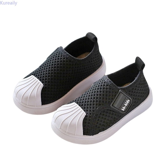 Kureaily Children's Spring And Autumn Children's Board Shoes Comfortable Soft Sole Mesh Breathable Sports Shoes For Boys And Girls 12cm