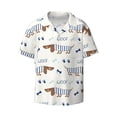thumbnail image 5 of PAYOHTO Cute Dogs Bones Kids Mens Hawaiian Casual Short-sleeved Shirt Tropical Summer Beach Button Down Shirts, 5 of 7