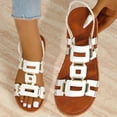 thumbnail image 7 of Viluyesy Sandals for Womens, Wide Width Open Toe 2026 Fashion Summer Casual Flat Shoes White US8.5, 7 of 7