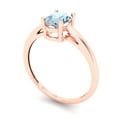 thumbnail image 2 of Clara Pucci 14K Rose Gold 1ct SwissBlueTopaz Solitaire Ring for Women, 2 of 7