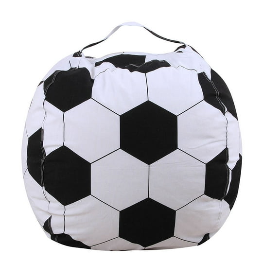 HOMEMAXS Creative Bean Bag Chair for Stuffed Animal Storage with Football Pattern