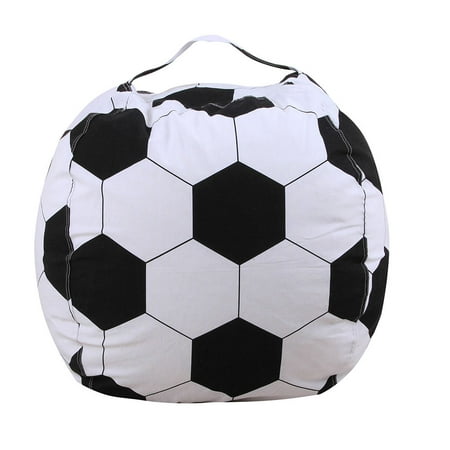 Creative Stuffed Animal Storage Bean Bag Chair Football Pattern Storage Bag