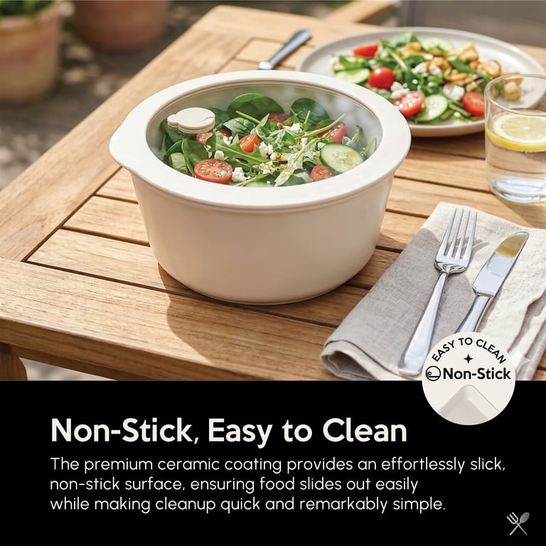 Just Cook Ceramic Glass 4-Cup Round Food Storage Container photo 5