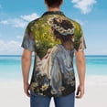 thumbnail image 3 of Lsque Girl In Field Of Daisies pattern Hawaiian Shirt for Men, Unisex Summer Beach Casual Short Sleeve Button Down Shirts-X-Large, 3 of 9