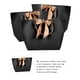 thumbnail image 3 of Paquete de 10 bolsas de regalo negras brillantes con asas doradas, estilo boutique, tamaño n.° 2, para ropa y maquillaje, 3 of 8