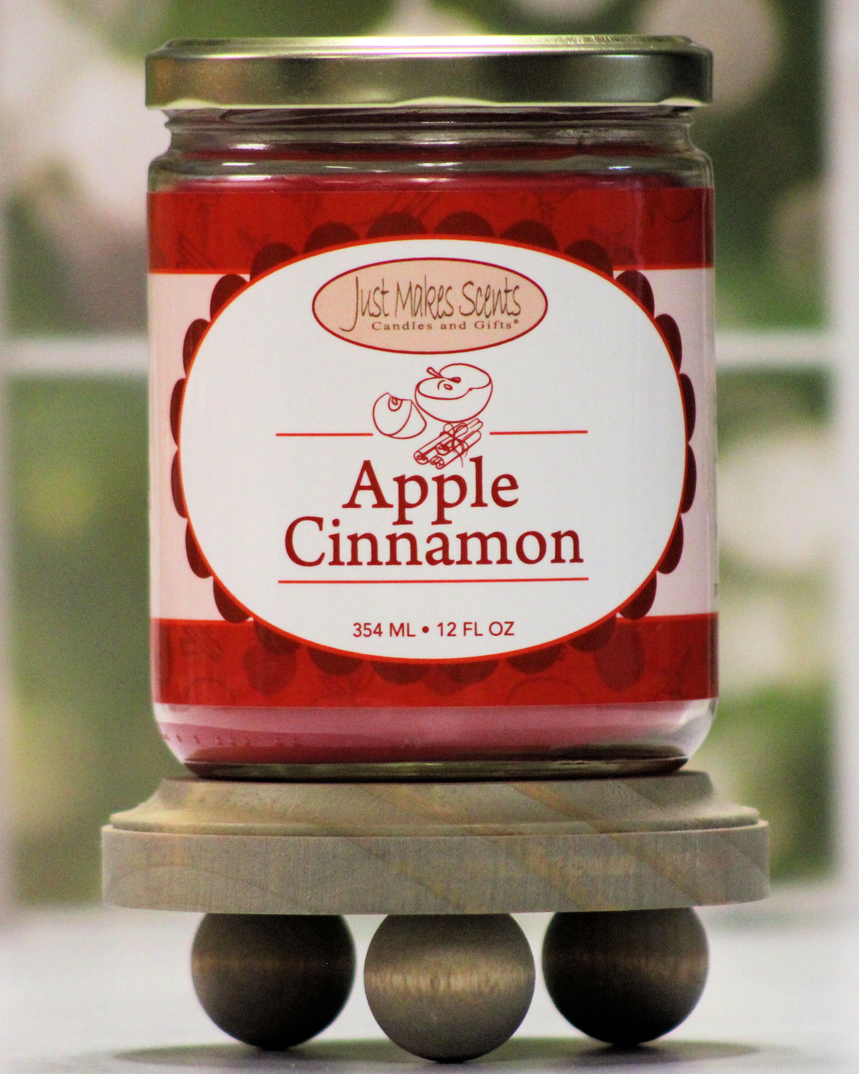 Apple Cinnamon Salsa Jar Candle 12oz- Just Makes Scents Candles & Gifts