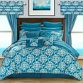 thumbnail image 6 of 24 Piece Hailee Reversible Printed 2-in-1 look Comforter Set includes Sheets, 6 of 8
