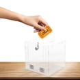 thumbnail image 4 of EeaseCA Clear Acrylic Display Donation Box Ballot Box Ticket Suggestion Container, 4 of 6