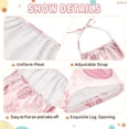 thumbnail image 6 of Girls' Jumpsuits Rompers Summer Casual Sleeveless Rompers With Pockets Spaghetti Strap Romper Pink Line Art Sea Life Pattern 6T, 6 of 7