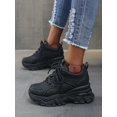 thumbnail image 4 of Low-cut Women's Shoes With Height-increasing Heels For Petite Ladies, Black Slip-resistant Waterproof Sporty Wedges For Spring And Autumn, 4 of 4