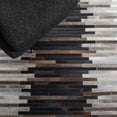 thumbnail image 6 of SAFAVIEH Studio Leather Vasilis Striped Runner Rug, Grey/Brown, 2'3" x 7', 6 of 11
